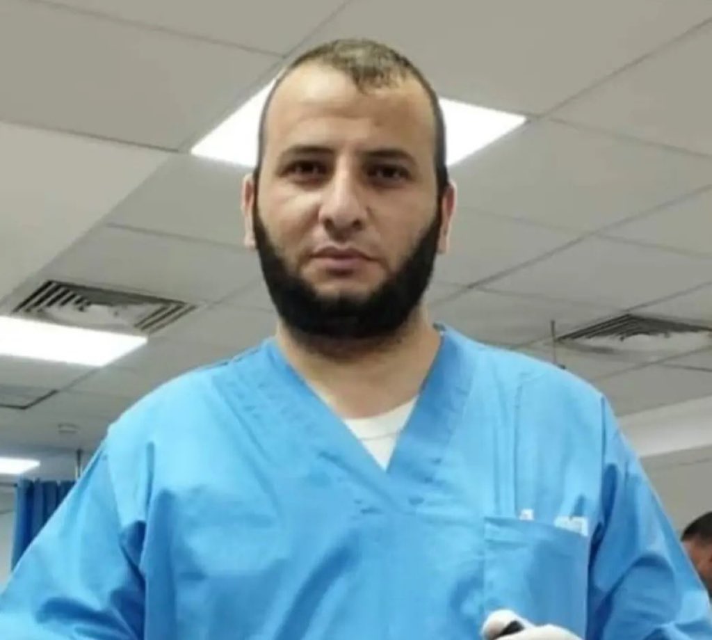 This is volunteer medic Muhammad Adham Matar from Al-Nasr Children’s Hospital: israeli troops abducted him on January 21st; his fate is unknown.