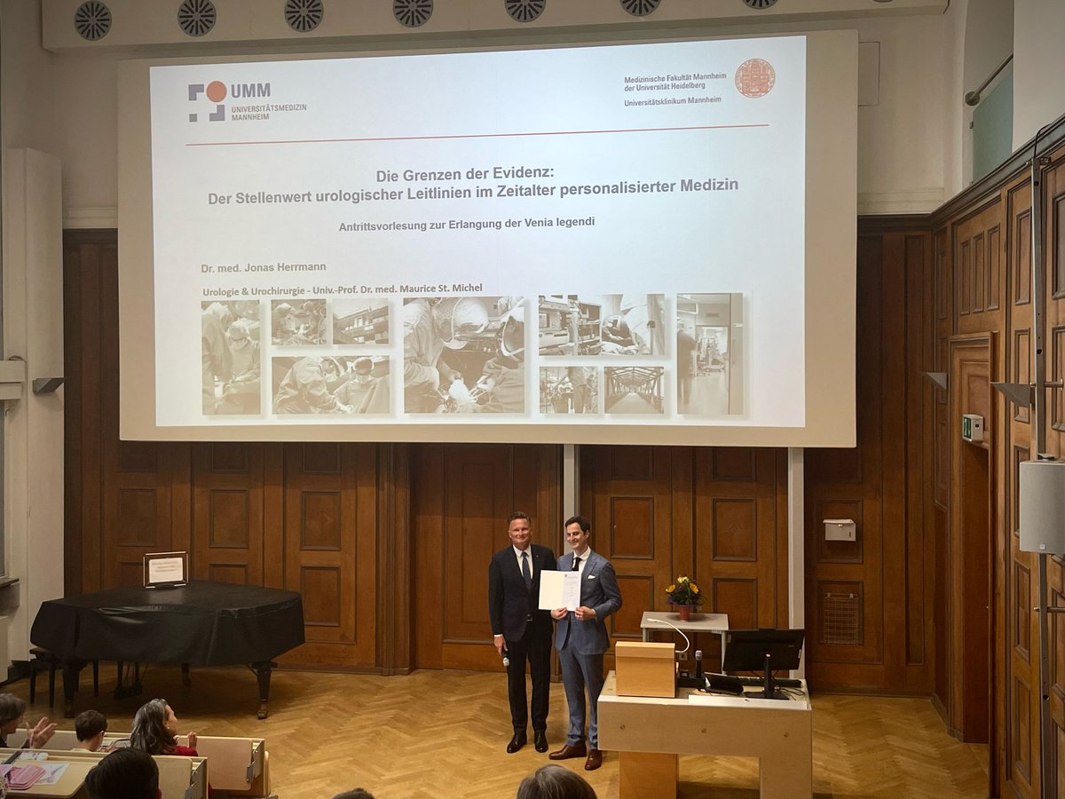 Jonas Herrmann (@jnsherrmann) on Twitter photo Thrilled to have delivered my inaugural lecture and received my venia legendi for Urology yesterday. Grateful to my team at <a href="/UMM_Urology/">Urology University Center Mannheim</a>, my family, and all who supported me! Thrilled to have delivered my inaugural lecture and received my venia legendi for Urology yesterday. Grateful to my team at <a href="/UMM_Urology/">Urology University Center Mannheim</a>, my family, and all who supported me!