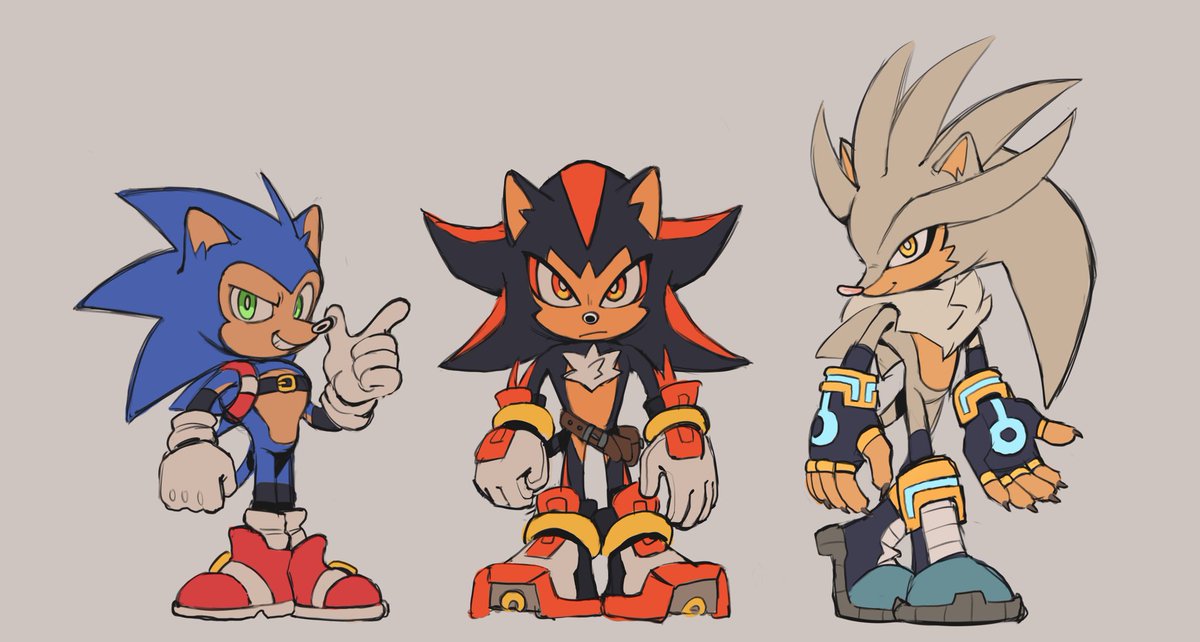Sonic, Silver, and Shadow! 
#shadowthehedgehog #sonicthehedgehog #silverthehedgehog
