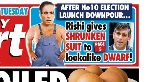 The Sunday Sport has the first big general election story