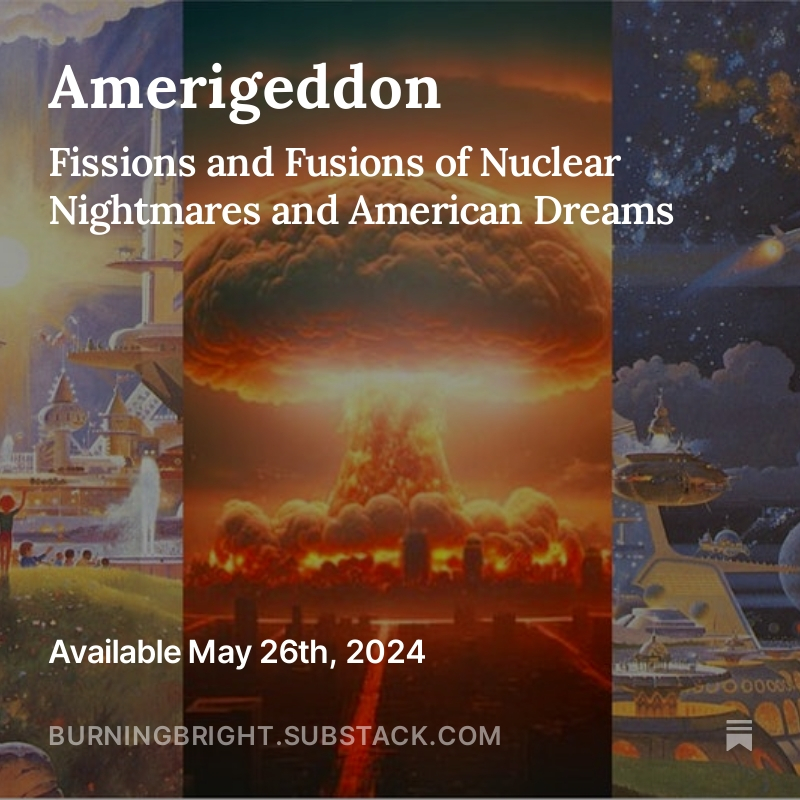 Amerigeddon hits tomorrow. And that's a good thing. Join me as we attempt to parse the difference between engineered Nuclear Nightmares and stolen American Dreams. (Subscribe for free to get it straight to your inbox Sunday morning. Link in bio.)