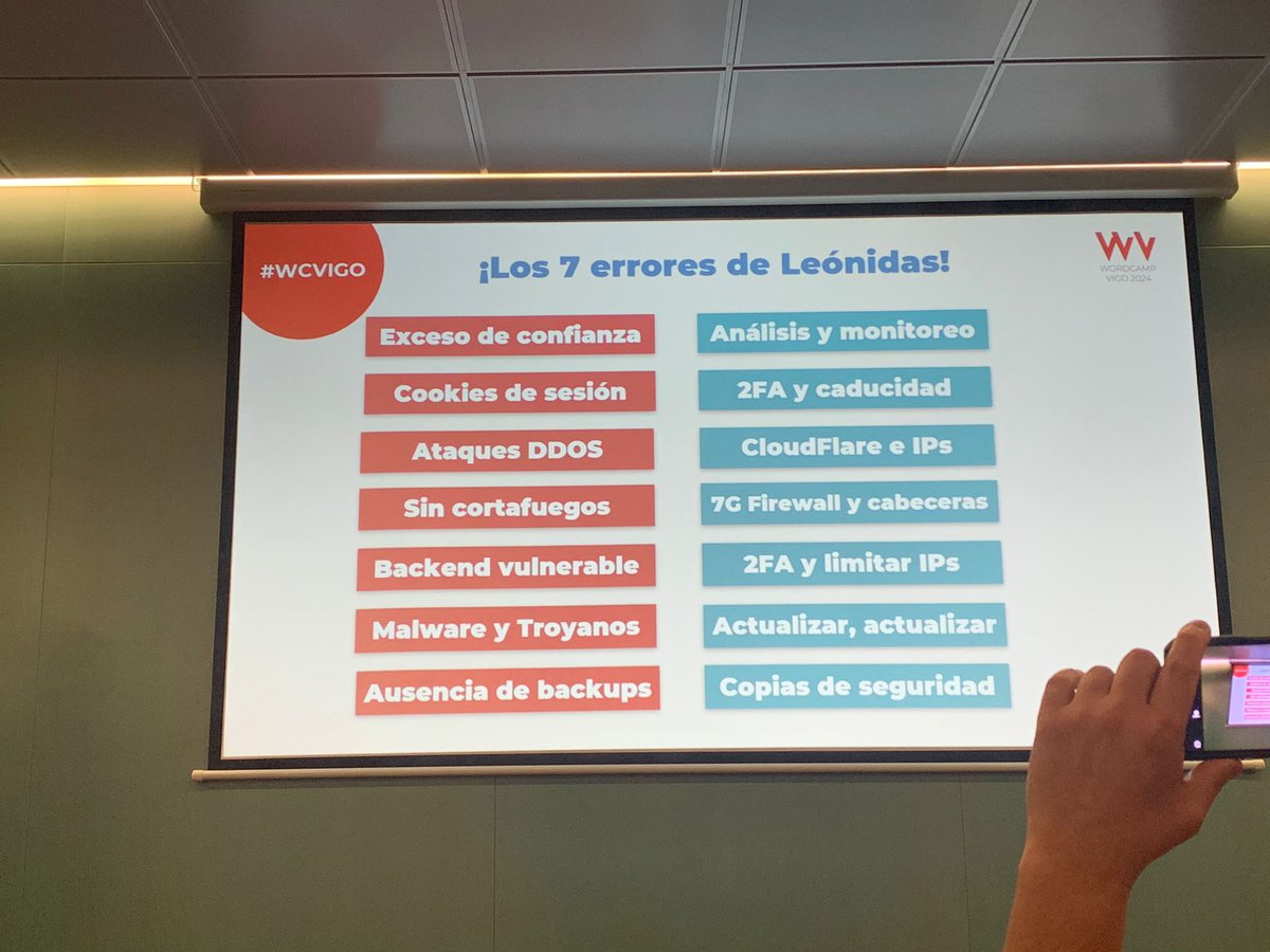 Natalia de la Peña #MarketingDigital (@nataliadpf) on Twitter photo Hay una forma de evitar cada error de seguridad 🔒¡Gracias, <a href="/fernandot/">Fernando Tellado Ⓦ</a> !
#WCVigo24 Hay una forma de evitar cada error de seguridad 🔒¡Gracias, <a href="/fernandot/">Fernando Tellado Ⓦ</a> !
#WCVigo24