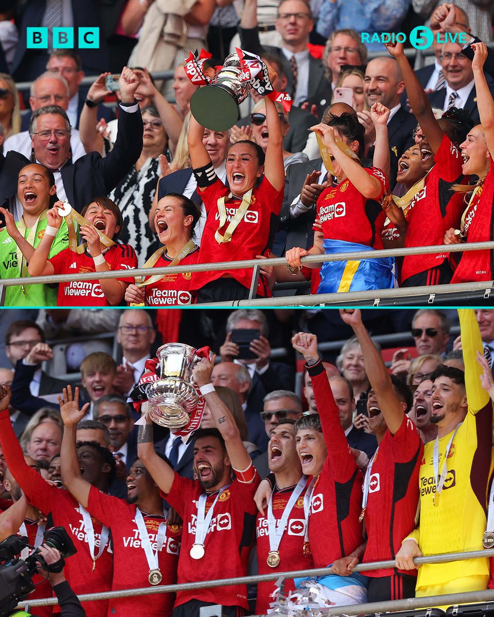 An FA Cup double for Manchester United 🏆🏆

#BBCFootball #FACup #MUFC #MUWomen