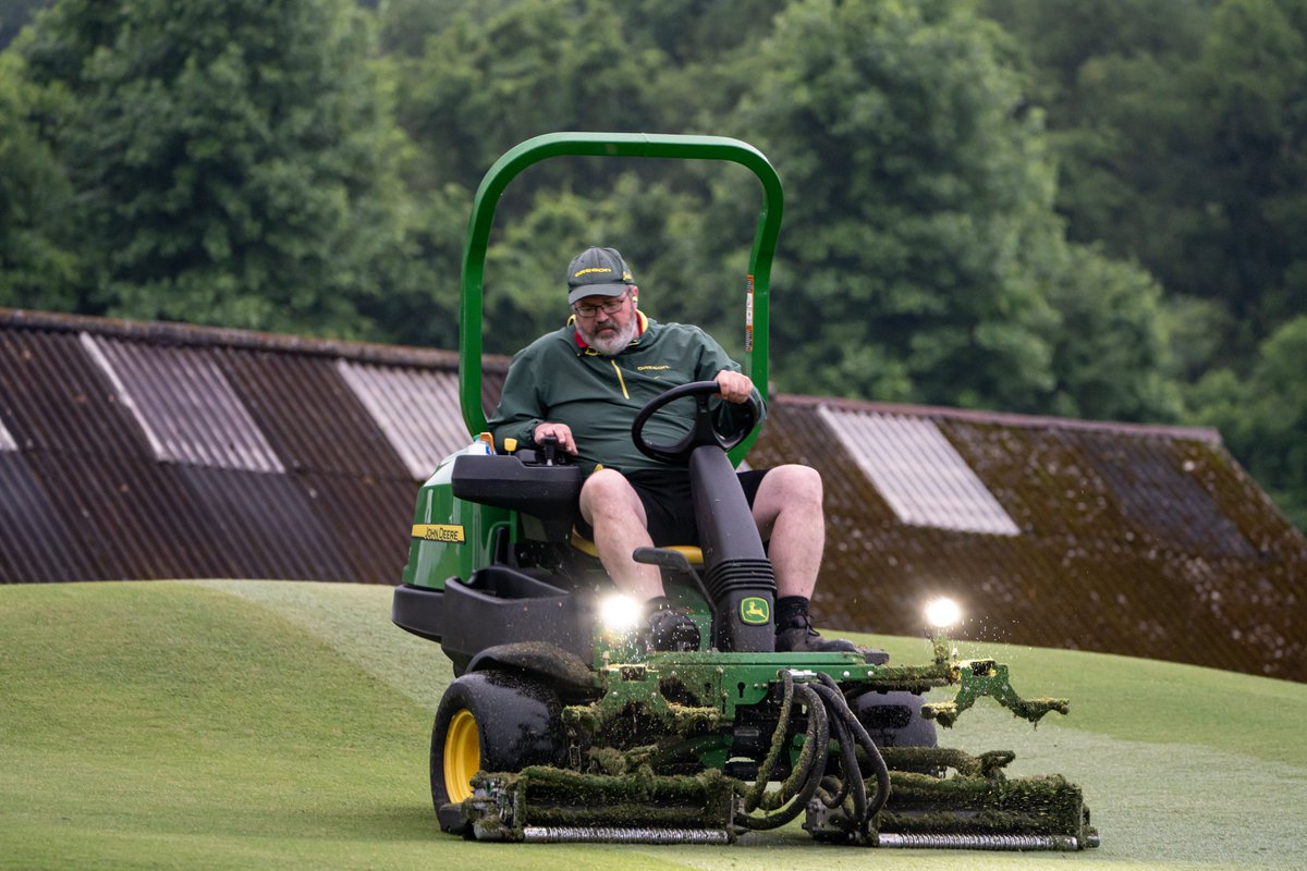 McConnellGolf's tweet photo. Hats off to the agronomy team @HolstonHillsCC, the unsung heroes of the Visit Knoxville Open! Early mornings, long hours, and challenging weather conditions won't stop them from getting this Donald Ross classic ready for tournament play. ⛳️🚜 #KornFerryTour https://t.co/MQaxdsKOM8