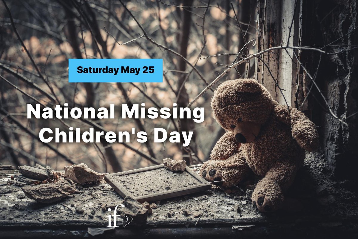 Today is National Missing Children's Day and one child is too many. 

#nationalmissingchildrensday2024 #nationalmissingchildrensday #MissingChild #children # #FamilialTrafficking #ProtectChildren #EndHumanTrafficking #endhumantrafficking❌ #helpachild #stopchildsextrafficking❌