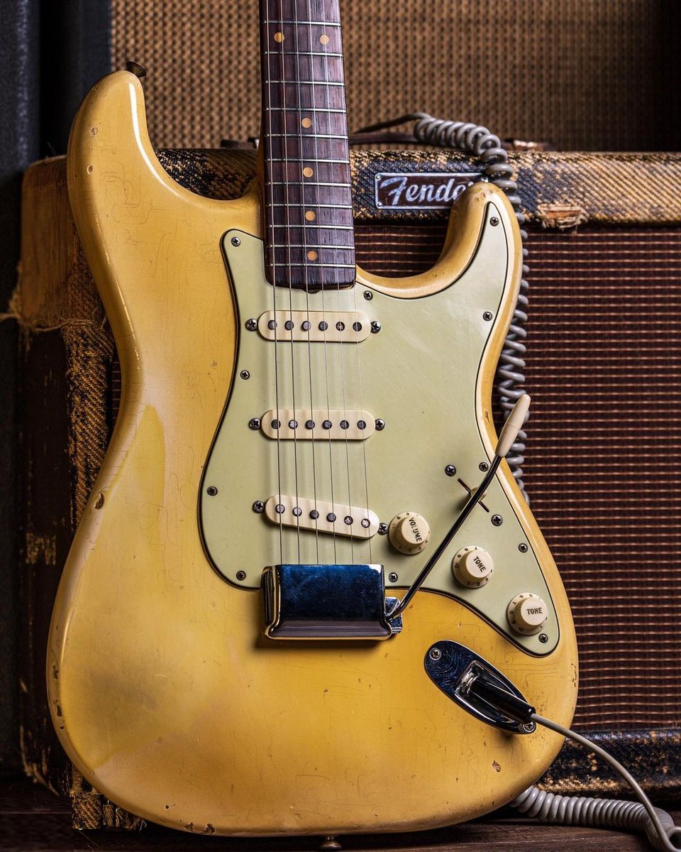 1961 Fender Strat Olympic White #guitar #Fender #Stratocaster #Straturday