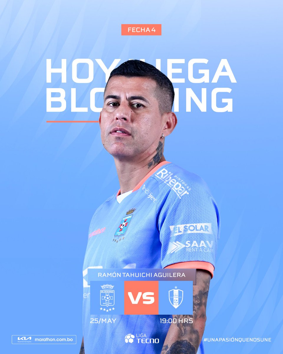 ¡𝙃𝙤𝙮 𝙅𝙪𝙚𝙜𝙖 𝘽𝙡𝙤𝙤𝙢𝙞𝙣𝙜! 💙 ⏱️ 19:00 hrs. 🏟️ Ramón Tahuichi Aguilera 🆚️ Real Tomayapo #VamosBlooming