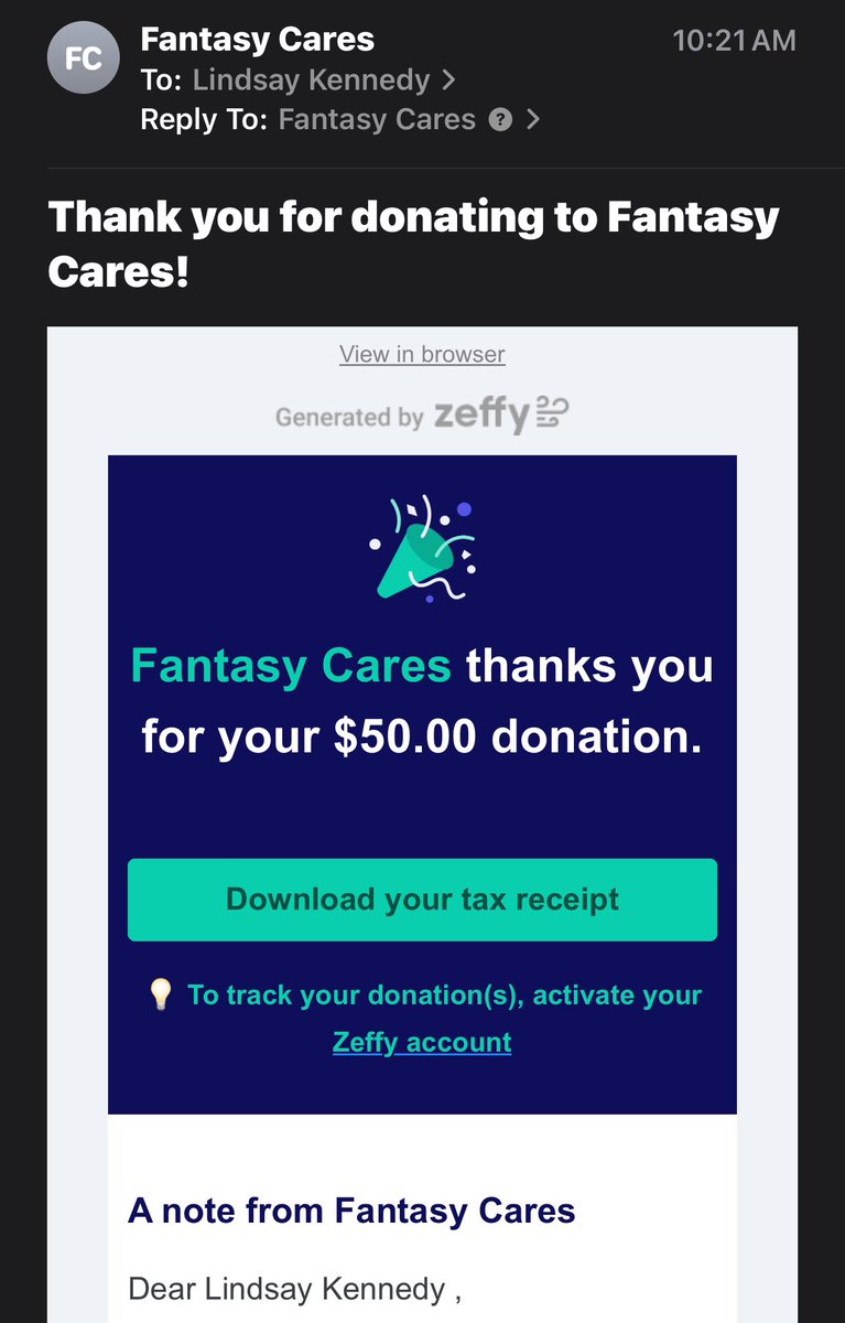 Lin6's tweet image. It’s official! Year 4 of playing in this amazing tournament. Thank you @ScottFish24 @RyanMc23 and all the people with Fantasy Cares. This world is a better place because of you!

Also shout out to @Spydes78 and #SFB14Hopefuls for your positivity and encouragement! 

Much Love 🩵