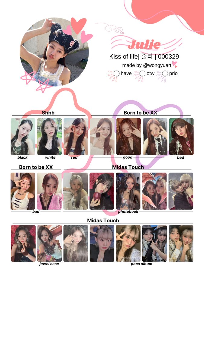 KISS OF LIFE ナッティ Midas Touch トレカ 🧸[키스 오브 라이프/KISS OF LIFE] MIDAS TOUCH ALBUM PHOTOCARD