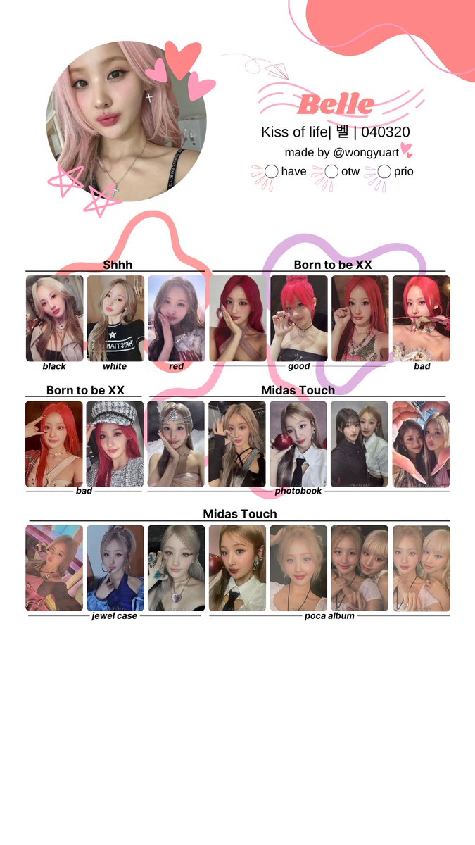 🧸[키스 오브 라이프/KISS OF LIFE] MIDAS TOUCH ALBUM PHOTOCARD