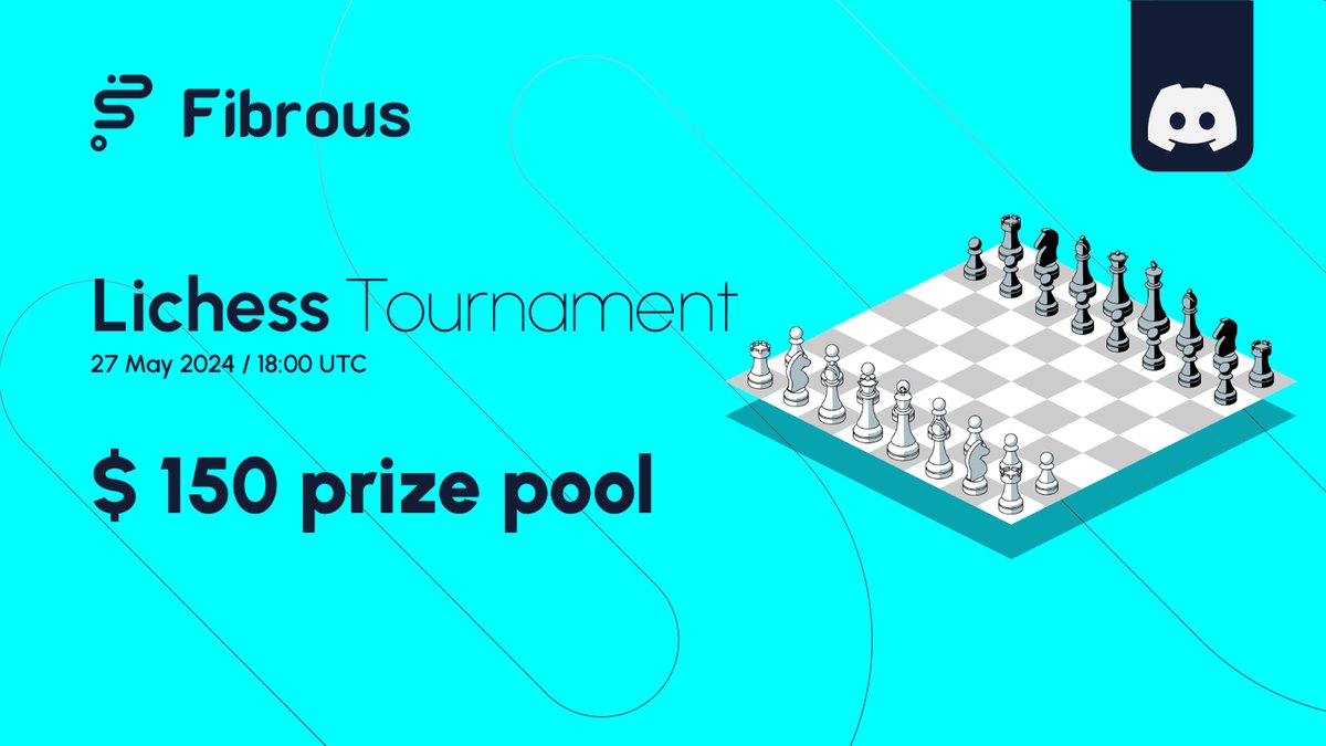 Ready to claim the chess crown? 👑 Join our exclusive Discord Chess Tournament! 🏆 ♟️ 45 minutes of intense 3+0 games! 💸 $150 in prizes! 🔒 Only for our Discord members! 📅 May 27, 2024, 18:00 UTC Show off your skills and rise to the top! discord.gg/fibrous