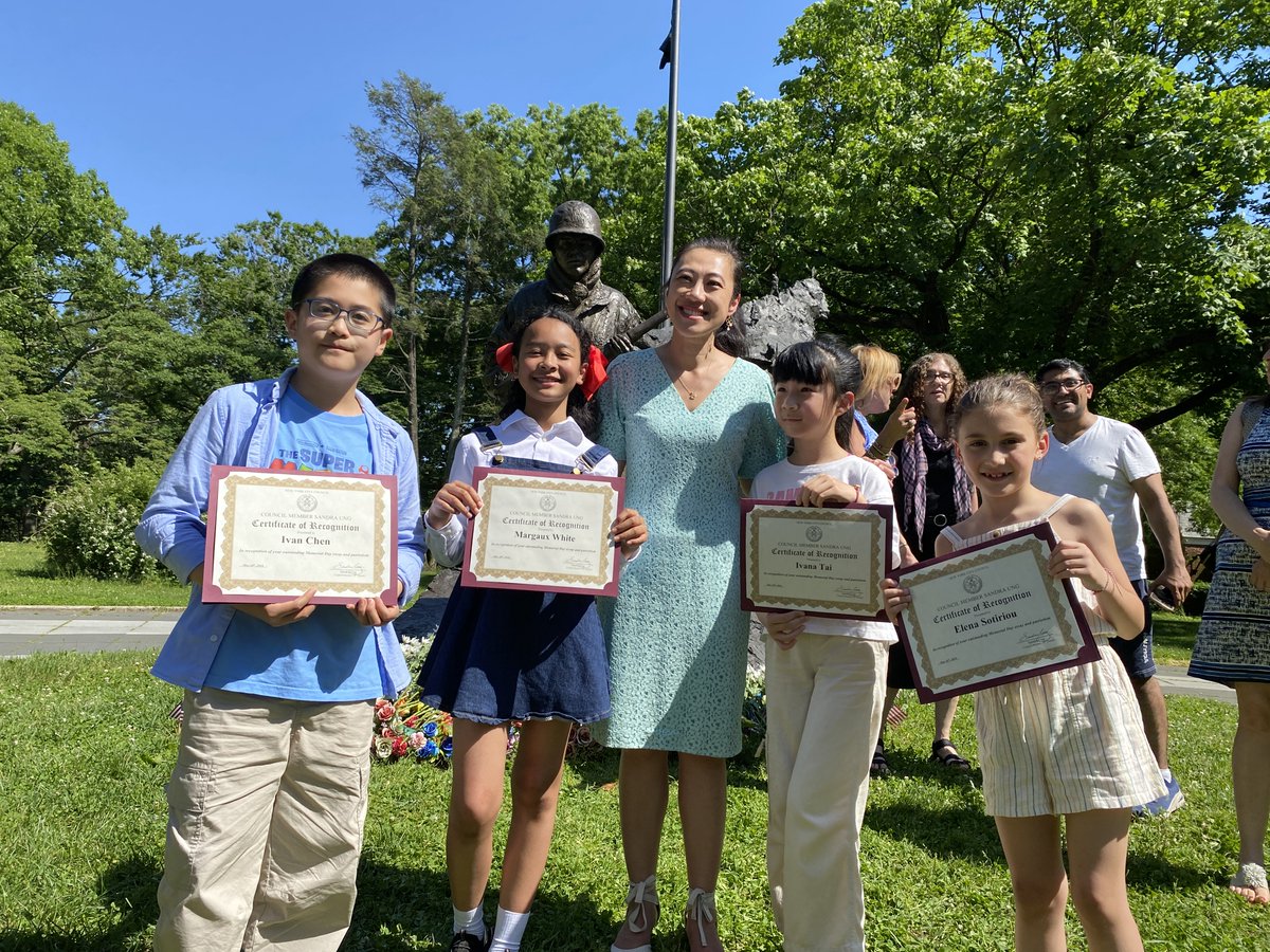 Thank you to everyone who attended the 3rd Annual Flushing Memorial Day Observance in Kissena Park yesterday. I hope everyone has a safe, happy and enjoyable holiday!