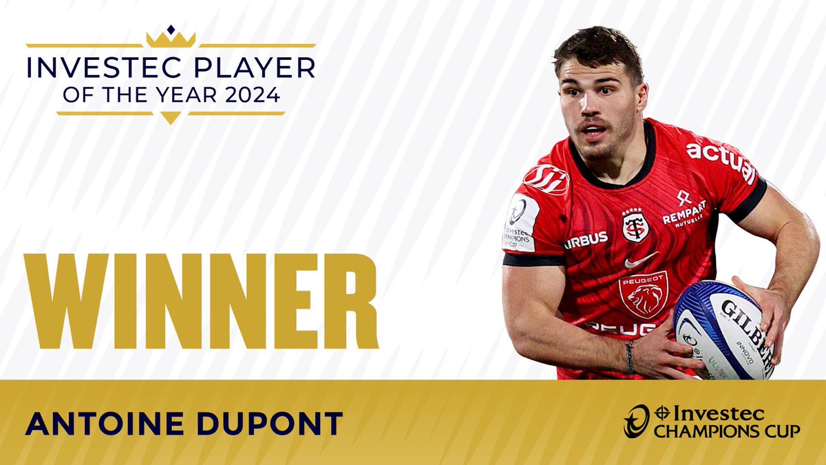 Pour sa saison énorme, @Dupont9A a été nommé joueur de l'année Investec!!