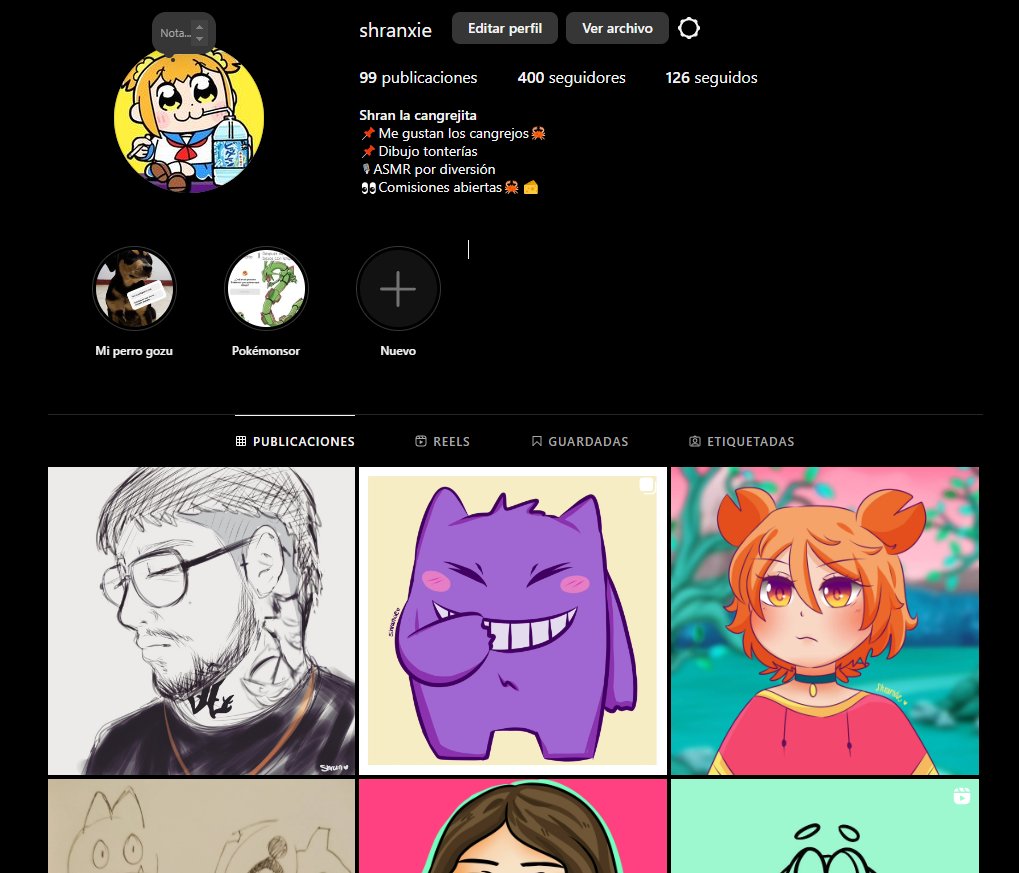 Estoy muy contenta que hayamos llegado a los 400 en instagram. He andado desaparecida a causa del trabajo pero me alegra que las personas sigan apoyándome. Muchas gracias &lt;3
#VTuber #Instagram #crab #peru