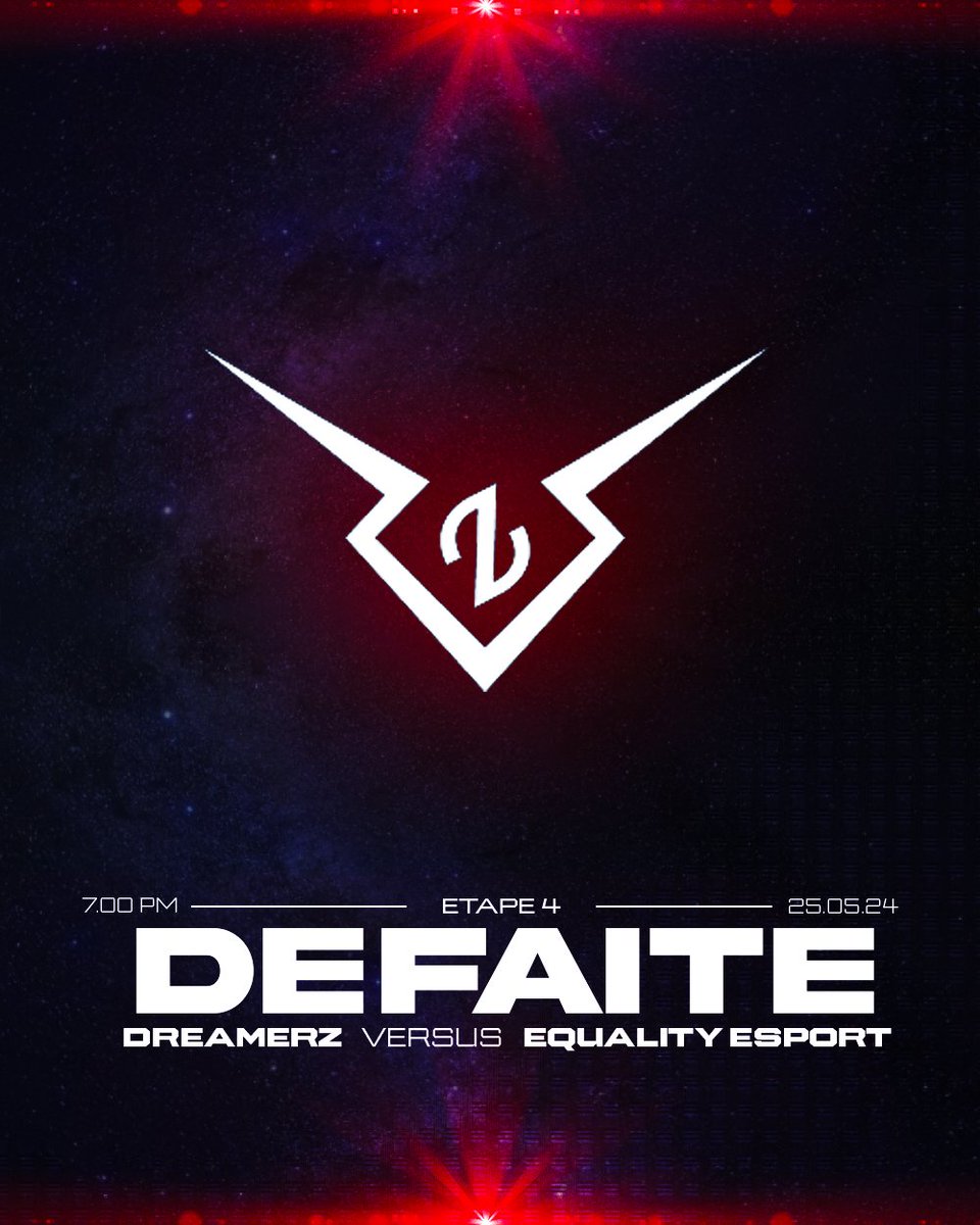 Fin de journée de ce #NexusTour pour nous..

On a pas réussi à égaliser lors de cette dernière game, félicitations Equality Esport !

On se retrouve le mois prochain !

#DreamHigher
