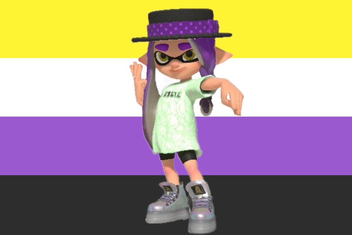 Octo_MoonLight's tweet photo. Jessie is officially nonbinary #Splatoon3 #nonbinaryinkling #mylgbtqsplatoonoc https://t.co/eGPAkgq0yu