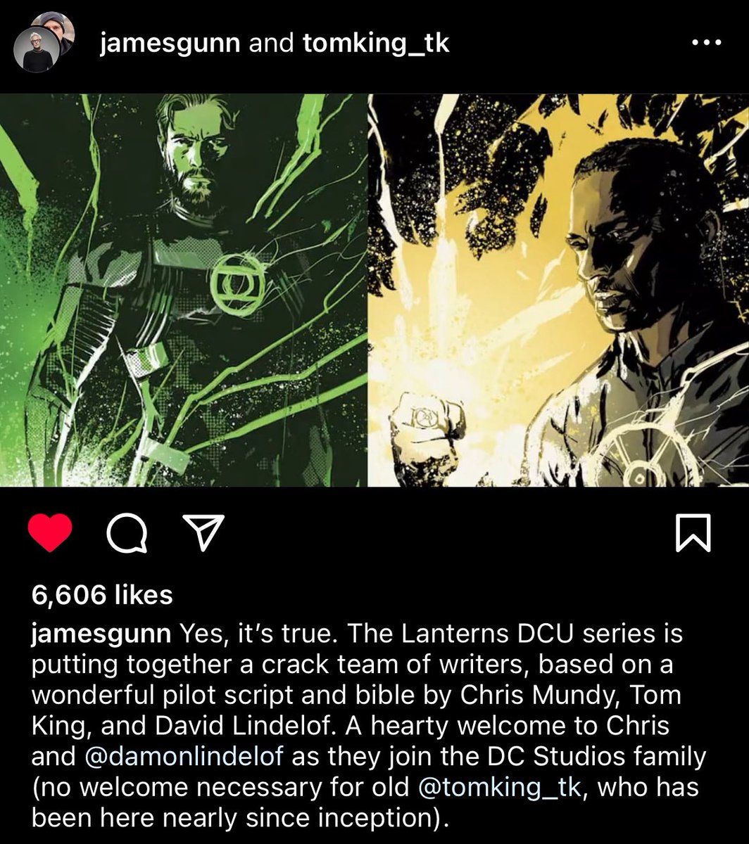 Confirmed by James Gunn.

Lanterns is going to be absolutely phenomenal.