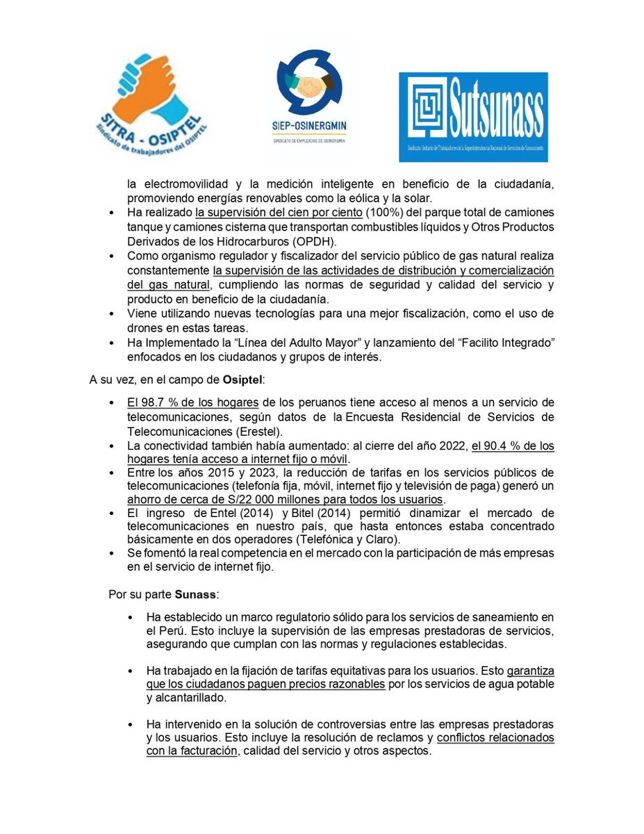 SiepOsinergmin's tweet photo. COMUNICADO 
No a la fusión de los organismos reguladores 
@SindicatoDP @CATP_Peru_ @SuitSunafil @CONFETEP @MavilaHuertasC @JaimeChincha @Cuarto_Poder @julianaoxenford @PanoramaPTV https://t.co/QGDTXWUu35