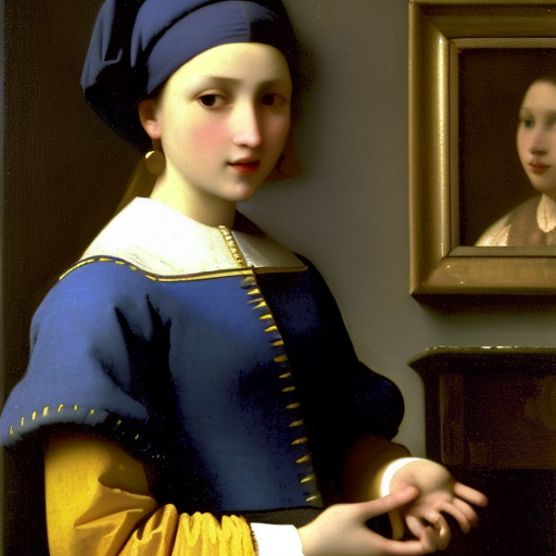 Vermeer AI Museum exhibition #vermeer #AI #AIart #AIartwork #johannesvermeer #painting #フェルメール #現代アート #現代美術 #当代艺术 #modernart #contemporaryart #modernekunst #investinart #nft #nftart #nftartist #closetovermeer Girl with blue turban