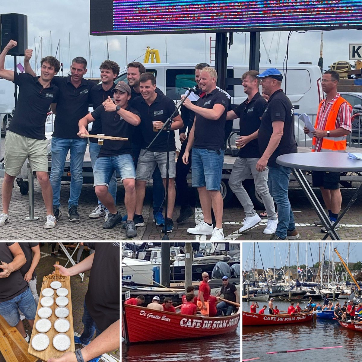 Prima georganiseerde sloeproeienwedstrijd (vuurtorenrace) door <a href="/RoeiploegUrk/">Ver. Roeiploeg Urk</a>. Uiteindelijke winnaar was ‘de grutte bear’ uit Joure met o.a. mijn zwager Douwe en neef Nick.