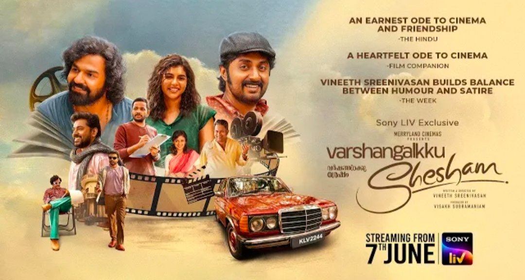 Varshangalkku Shesham streaming on June 7th via #Sonyliv

#VarshangalkkuShesham #Nivinpauly #pranavmohanlal #dhyansreenivasan