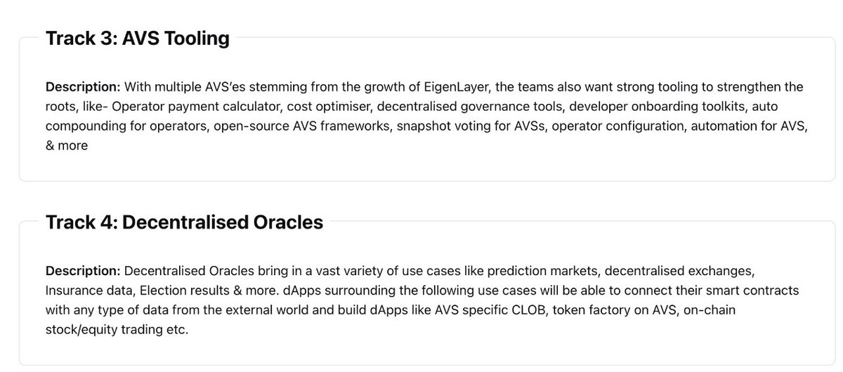 🛠️ 11 days left in #HackAVS! Create game-changing AVS tools in Track 3 or harness the power of decentralized oracles in Track 4. Your innovations will shape the ecosystem! Start building👉🏻: dorahacks.io/hackathon/hack…