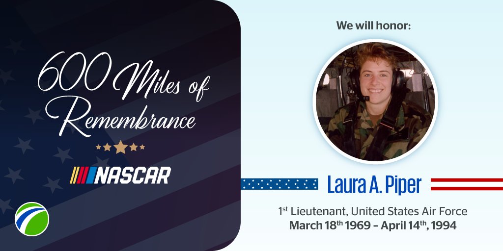 We are honored to participate with the @NASCAR community to formally honor and recognize the United States Armed Forces during Military Appreciation Month. This year, we are paying our respects to Laura A. Piper by featuring her on the windshield of the #99 Camaro for the race...