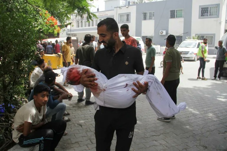 Timesofgaza's tweet photo. Day 231 | During the past 24 hours:

• 5 massacres committed by the Israeli occupation

• 46 people killed 

• 130 injured https://t.co/bpmxvdZzIH