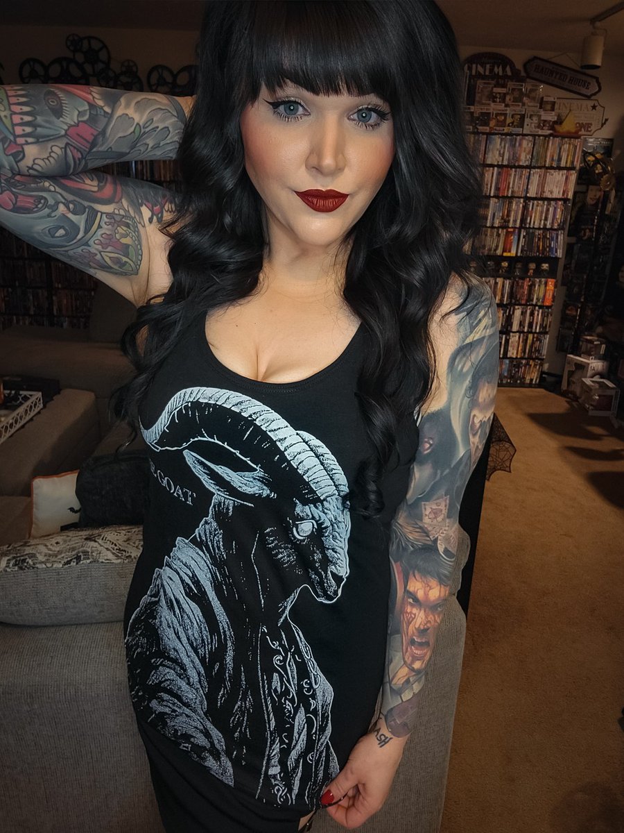The stunning @Nerissajudd rocking our The GOAT T-Shirt ✨ #Goth #GothicStyle #AltFashion #VampireFreaks