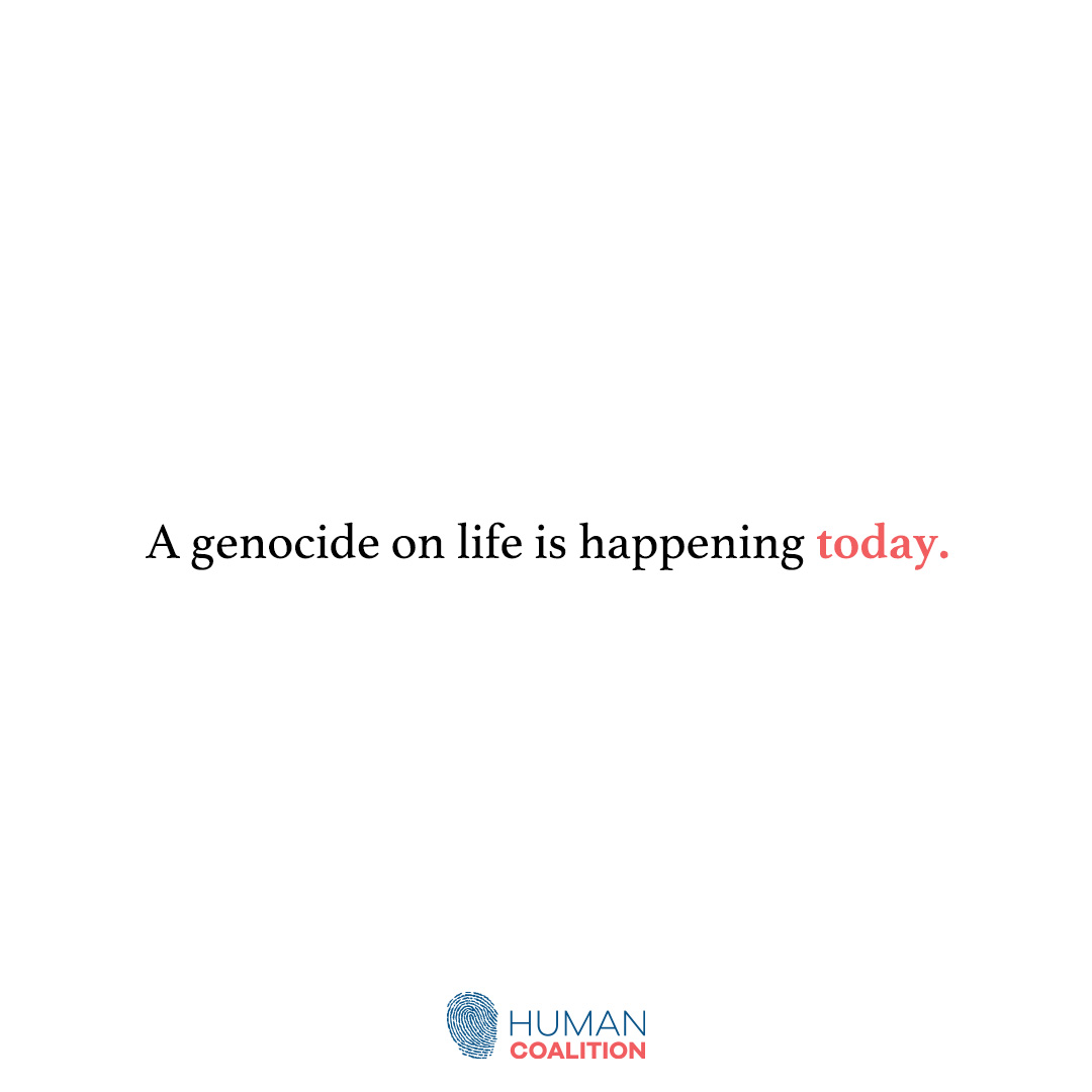 Abortion is a modern-day genocide; intentionally killing the most vulnerable among us. 

#SaveTheBabyHumans #LifeIsAHumanRight #ValueLife #ChooseLife #EndAbortion #Abortion #ProLife #RescueThePreborn #HelpHurtingWomen #HelpTheHurting #HelpTheVulnerable #Preborn #RestoreFamilies