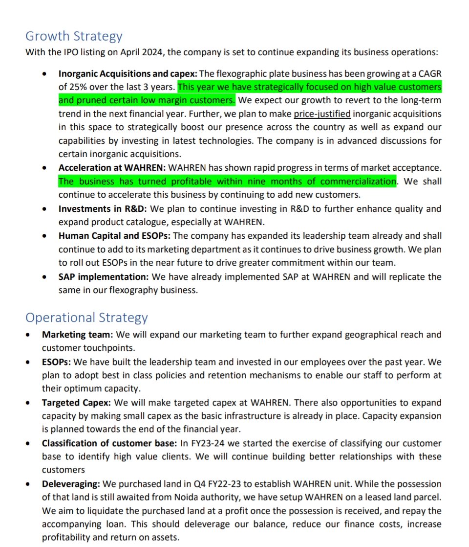 Creative Graphics 
#CGRAPHICS

Good FY24 overall

However H2 is poor with margin erosion 
H2 had solid revenue uptick with good contribution from WAHREN 
However, margins are poor with low utilization 

Press release states the reason for the same:
WAHREN:
Business started in Q2