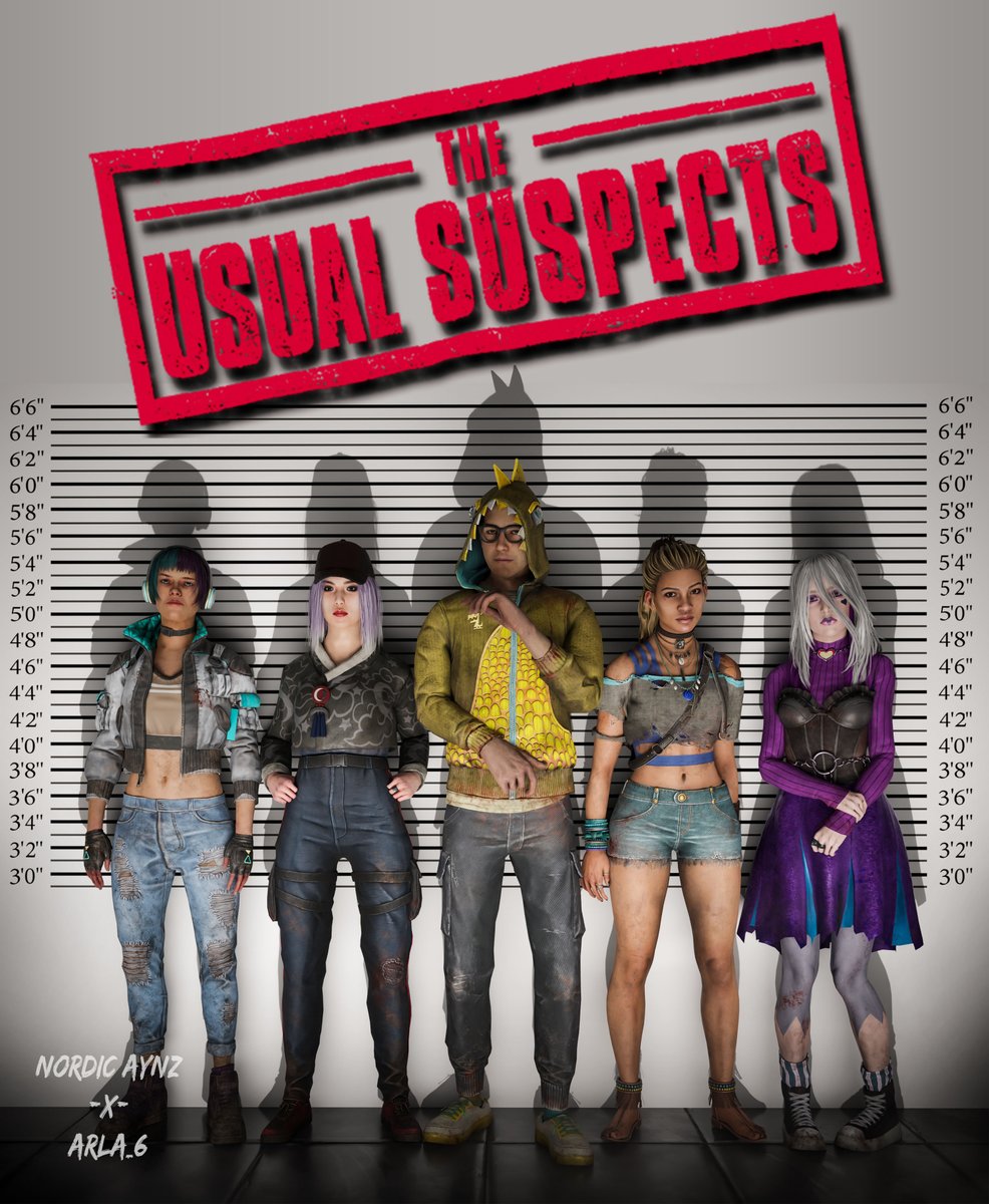 Unleashing our second masterpiece! 🖤🔪 Check out the Dead by Daylight twist on the iconic Usual Suspects movie poster, brought to life by me and the incredibly talented @Arla_6. #DeadByDaylight #FanArt #Horror #TheUsualSuspects