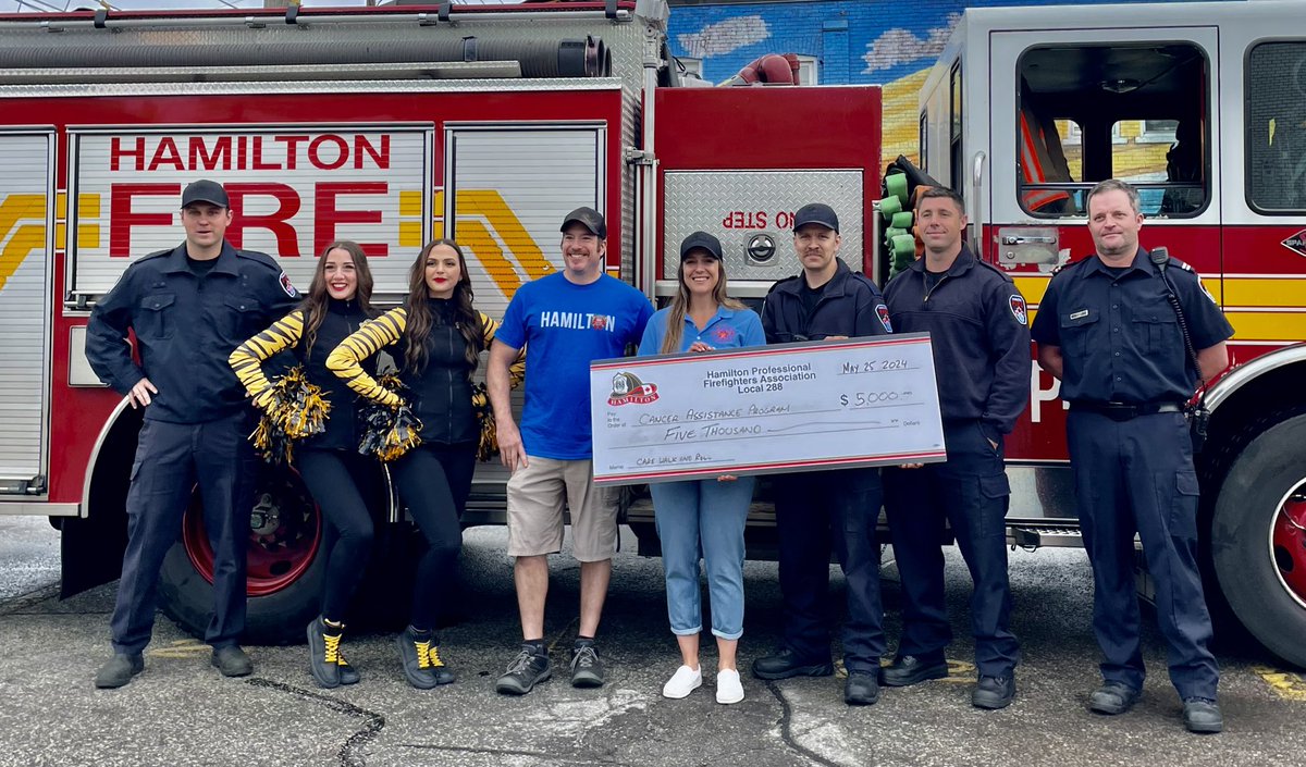 hamiltonfire288's tweet photo. Our Charity Team, @TicatsDC &amp; Firefighters from station 4 were on site at the @Cancer_Assist annual CARE walk &amp; roll designed to support CAP’s mission of offering FREE practical assistance to cancer patients within our community. Proud to make a $5000 charitable donation. https://t.co/PMaqwUgThB