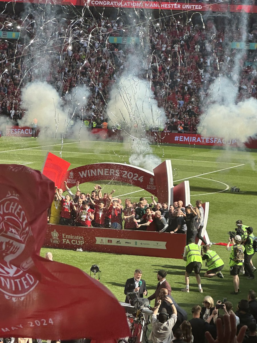 Massive congratulations to all our friends <a href="/ManUtd/">Manchester United</a>  on a fantastic victory in today’s FA Cup. <a href="/code4sports/">Code4Sports</a> delighted to be in attendance to watch the game and the celebrations afterwards. 👏🏻👏🏻👏🏻