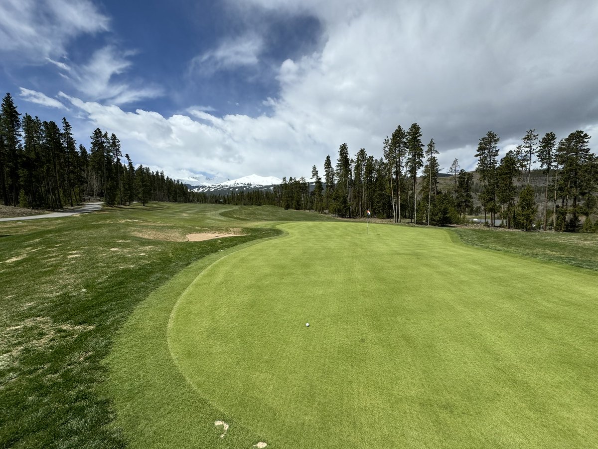 A beautiful day for golfing at the golf course