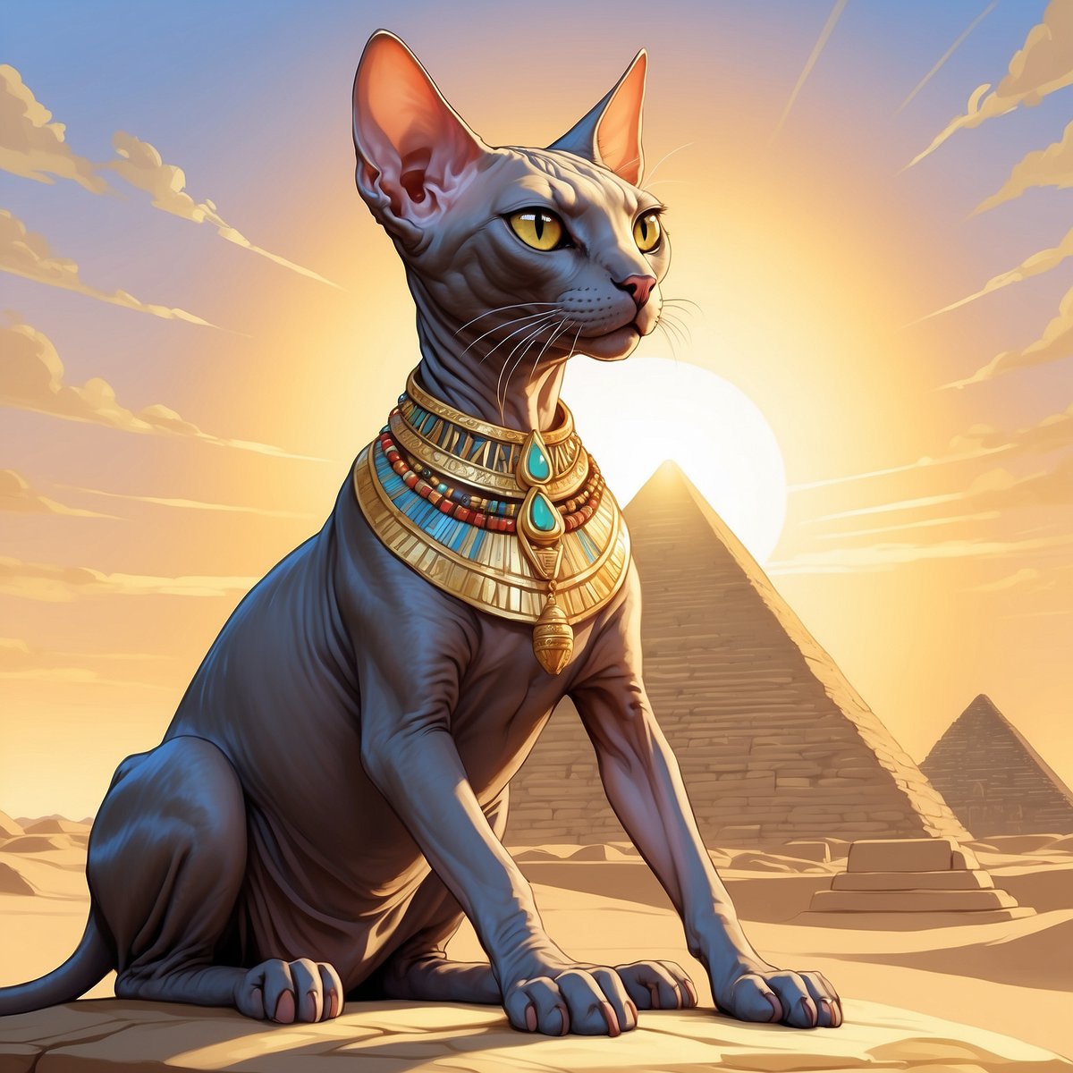 QT with your Egyptian Kitty #leonardoai