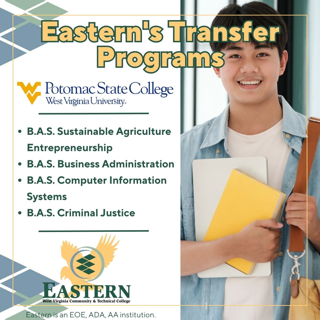 Take your academic journey to new heights with #EasternWV transfer programs. Start here and soar to the top by transferring to Potomac State University to earn your bachelor's degree. Learn more at easternwv.edu/academics/tran…
#DiscoverEWV #HigherEducation