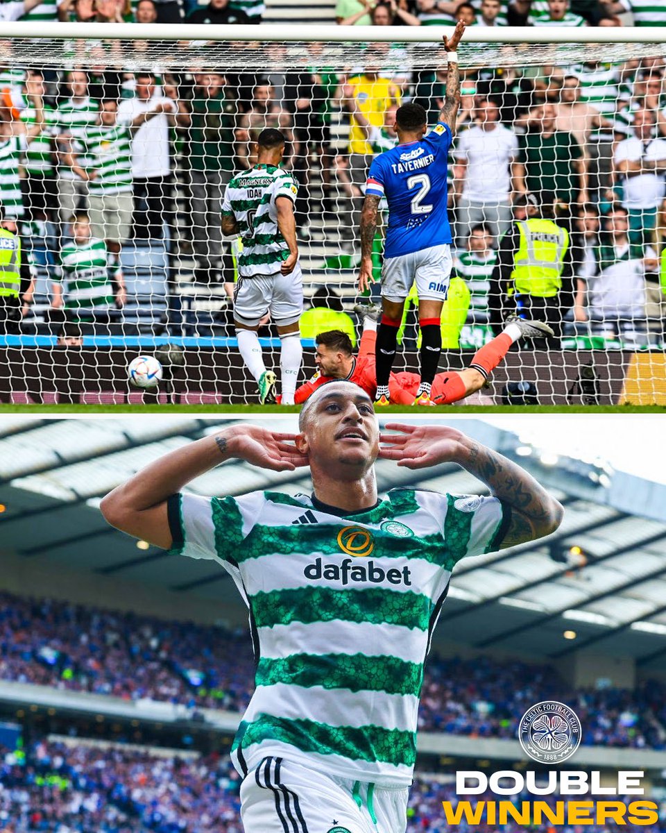 BREAKING 🏆🇮🇪🍀 Adam Idah scored the winner for Celtic this afternoon in the 2024 Scottish Cup Final 43 years after his grand father Kevin Hayes scored the winner for Cork Examiner in the Cork Business League Mick Mooney Challenge Cup Final against Byrnes at Hickey Park, Mahon!