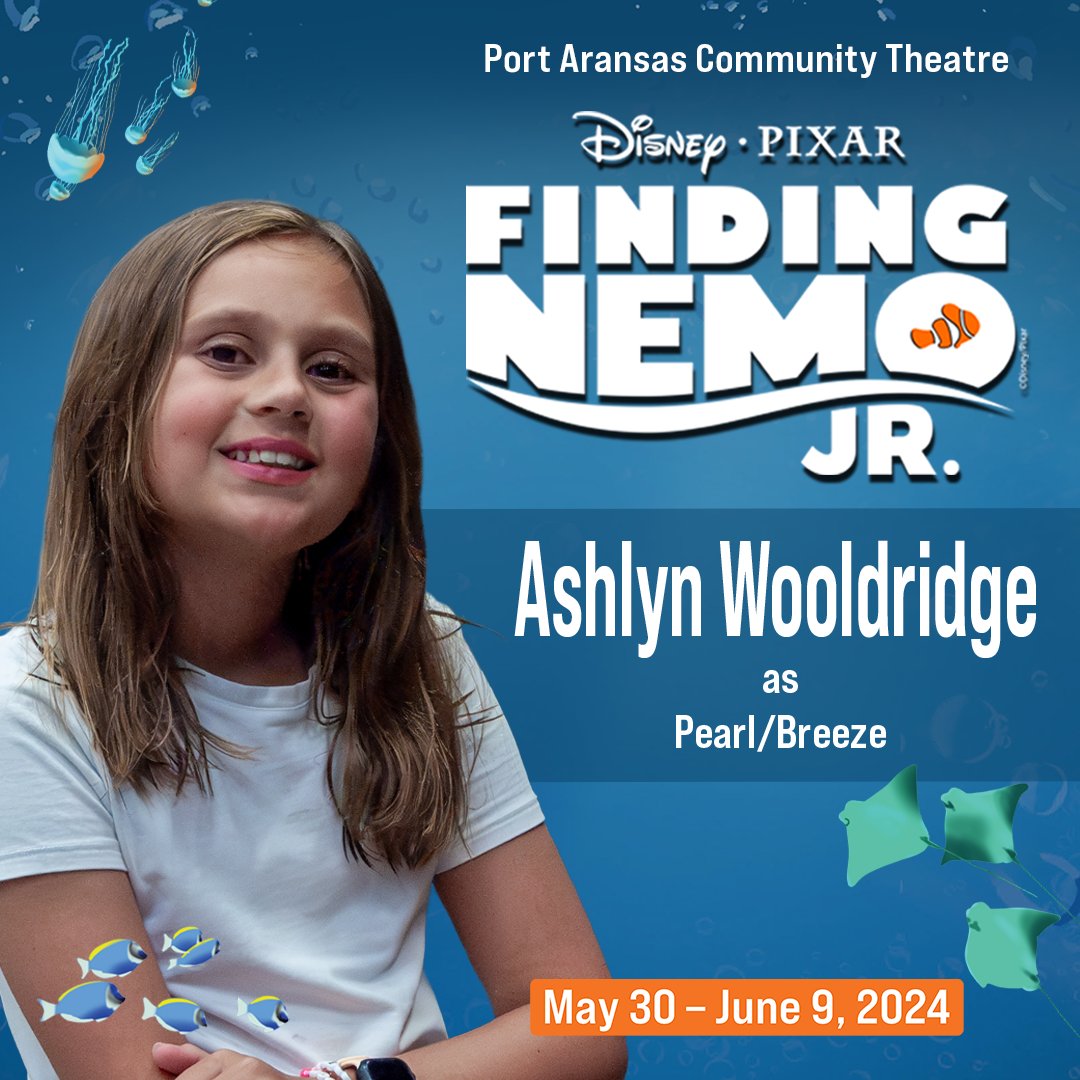 🐠Let's meet two more incredibly talented cast members of Disney's FINDING NEMO JR., which runs May 30 - June 9, 2024.🐠 TICKETS: bit.ly/4ayGHFF. Thursdays, Fridays and Saturdays at 7:30 p.m. Sundays at 2:30 p.m.