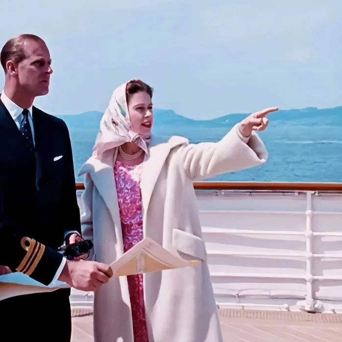 HM Queen Elizabeth II and Prince Philip on Board The Royal Yacht Britannia back in the 1950s. #QueenElizabeth #PrincePhilip #royalfamily #Britannia #1950s