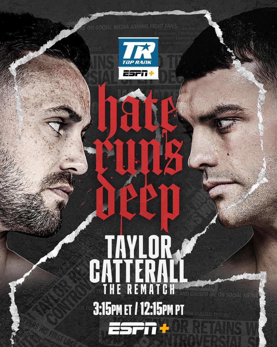 𝐖𝐄𝐋𝐂𝐎𝐌𝐄 𝐓𝐎 𝐅𝐈𝐆𝐇𝐓 𝐃𝐀𝐘. #TaylorCatterall2 goes down today on @ESPNPlus 🧨