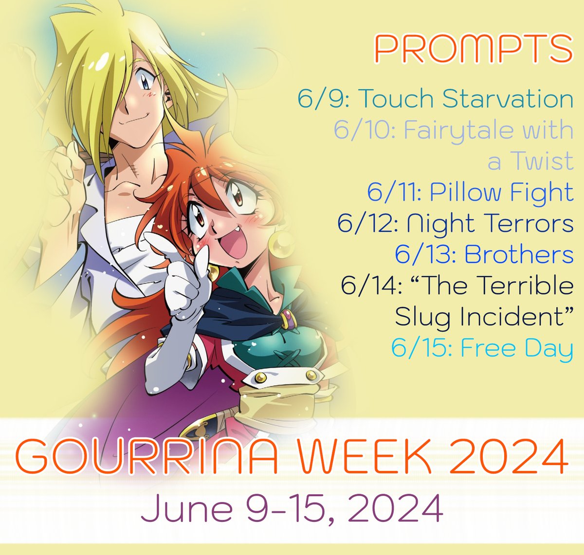 BelfastDocks's tweet photo. #GourrinaWeek2024 - June 9-15! Prompts were voted on the Slayers Discord.
#Slayers #スレイヤーズ #Gourrina #GourryGabriev #LinaInverse https://t.co/XEkBkrtC56