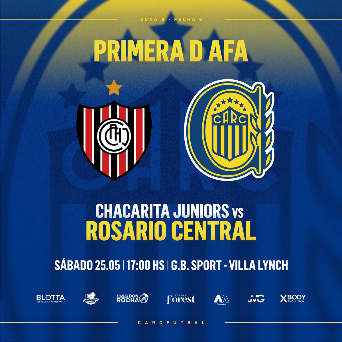 CARCfutsal's tweet photo. #FutsalAFA | ¡#HoyJuegaCentral!💪
🏆#PrimeraDAFA - Fecha 6
🆚️ @ChacaOficial
⏰ 17.00 hs
📍GB Sport
¡Vamos por un triunfo más Guerreros!
#VamosCanalla🇺🇦 https://t.co/esCG3UGsYl