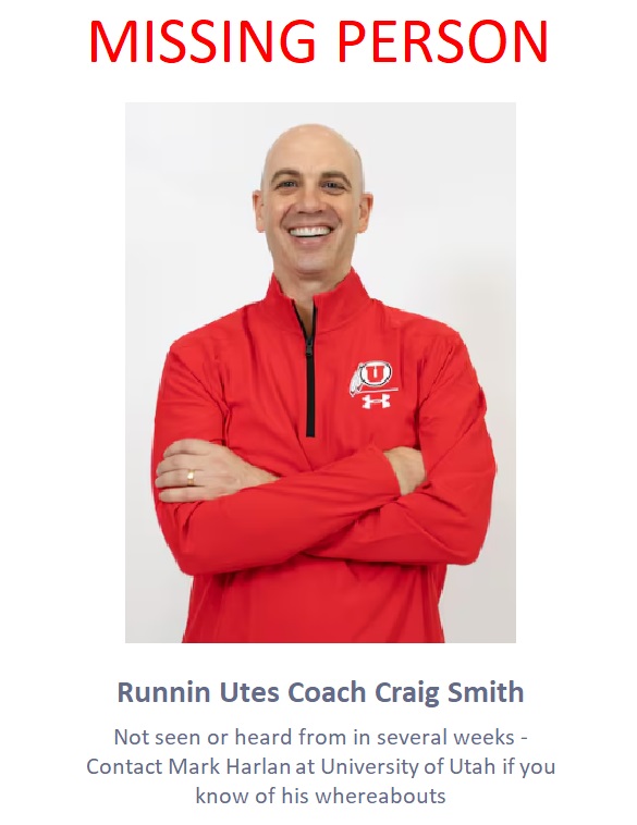 This explains why assistant coach opening & multiple player slots haven't been filled for Utah Basketball.

Ute fans, we need to find Craig Smith! 

😆

#GoUtes #Runninutes