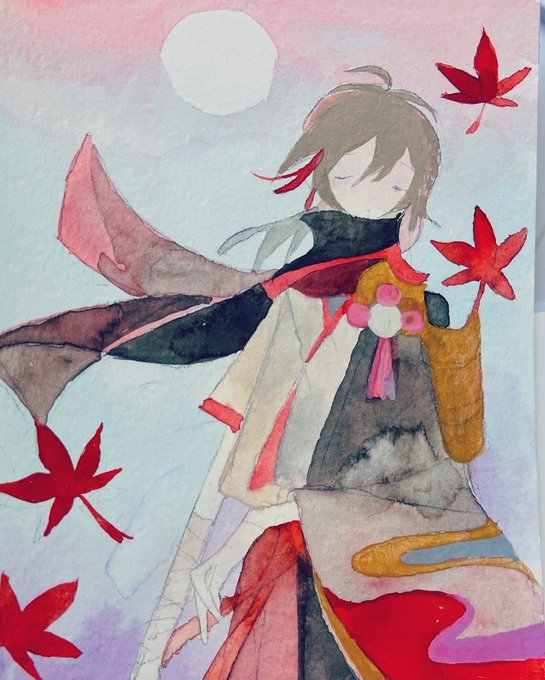 「hair between eyes maple leaf」 illustration images(Latest)