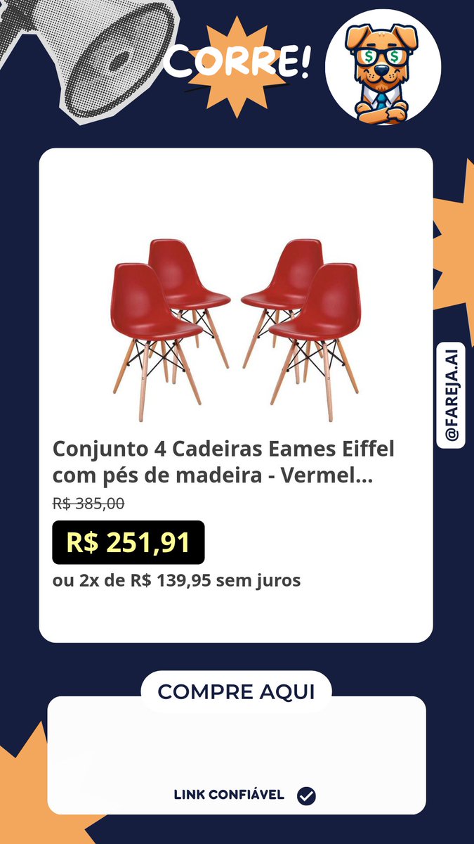 Cooooorreee na Magazine Luiza!!
magazinevoce.com.br/farejaai/p/aj2…😍😍