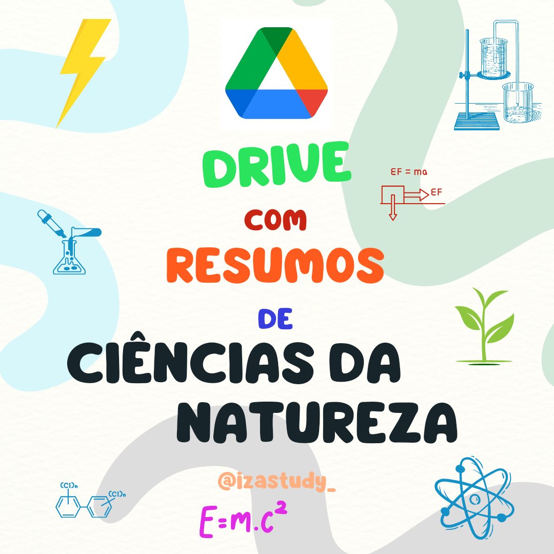 izastudy_'s tweet image. DRIVE com resumos de Ciências da Natureza 🎆🧪🔊🌱🧬⚡⚗️🐆 a thread.

#cienciasdanatureza #enem #studytwt