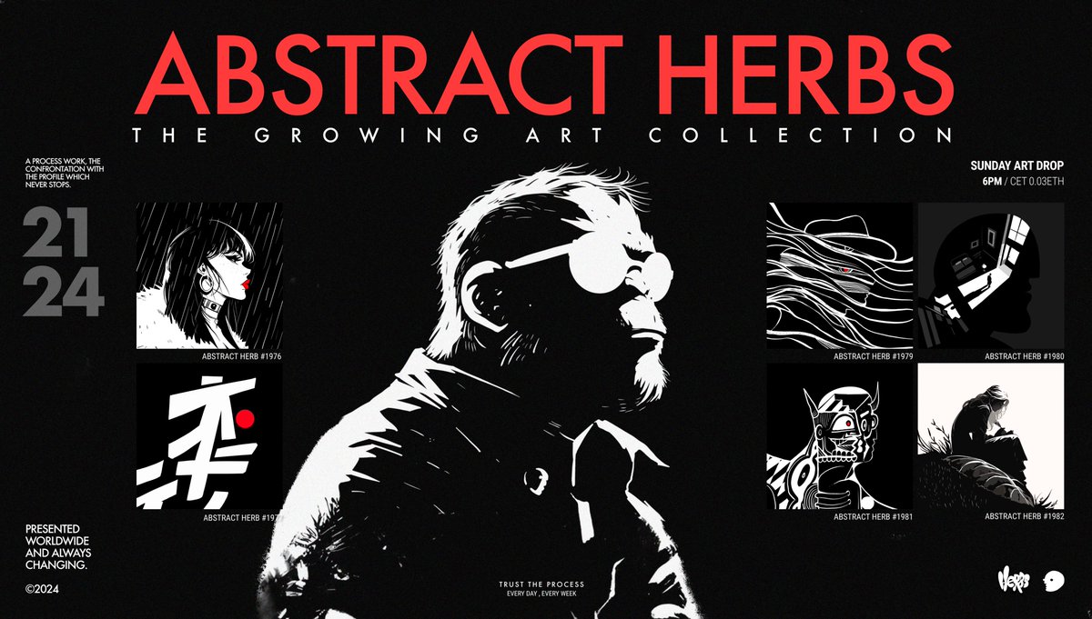 ABSTRACT HERBS - art. drop           

week 21/2024
        
SIN CITY vibes 
i hope you enjoy them as much as me creating them. 

Giveaway🌱-> Like &amp; RT           
this post to win a piece of art!        
all details  below