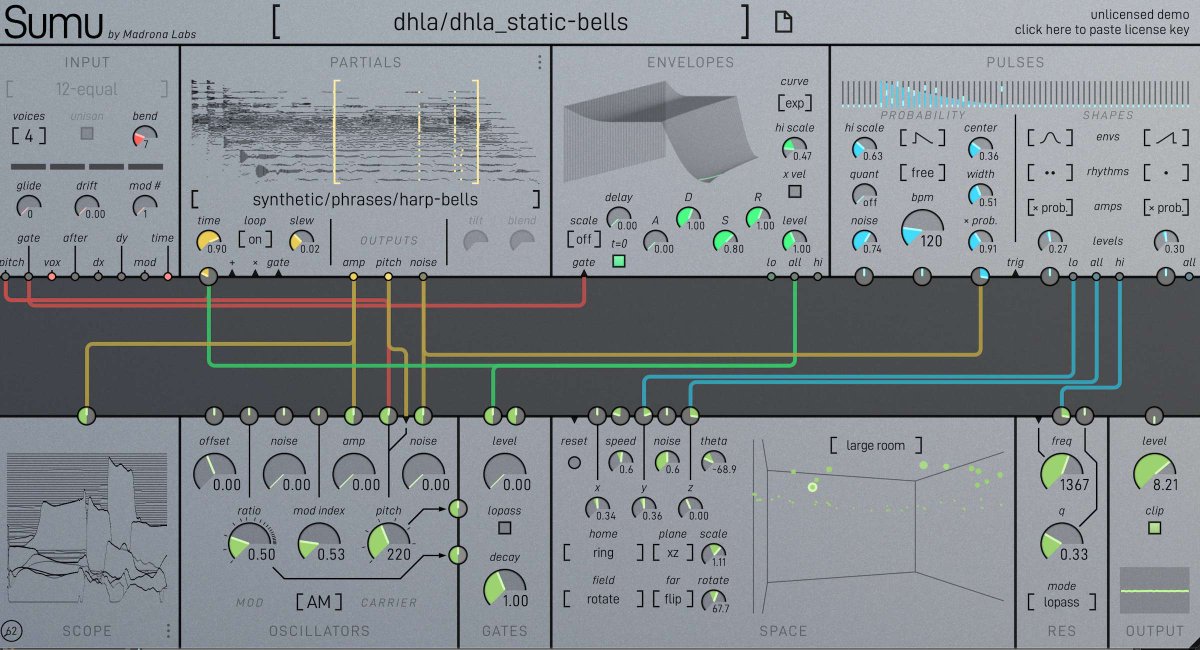 Digital synthesis, reenvisioned: @madronalabs Sumu hands-on cdm.link/2024/05/madron… - and yeah, you can additive synthesis your face! (David Abravanel reports for us!)