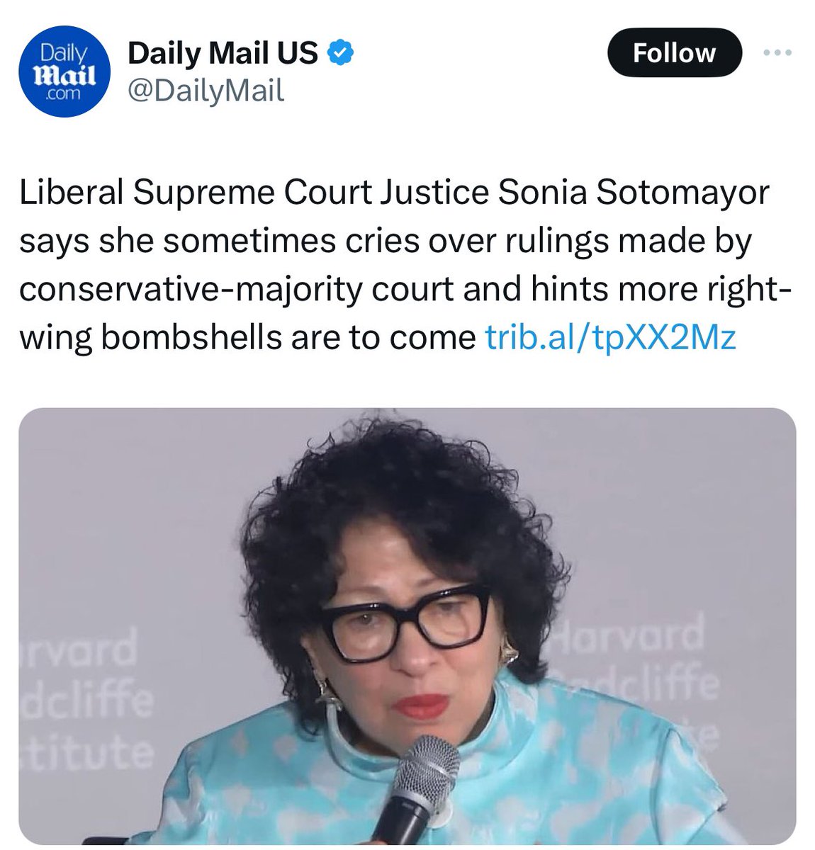 President Trump fundamentally changed the Supreme Court by appointing 3 constitutionalist conservative justices. Now Sonia Sotomayor cries at the end of every term. That’s a great legacy.